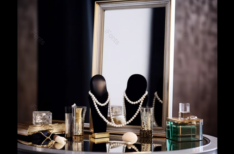 黑色时尚的梳妆台摄影图,高清,摄影图,摄影图片,图片大全,摄影图免费下载